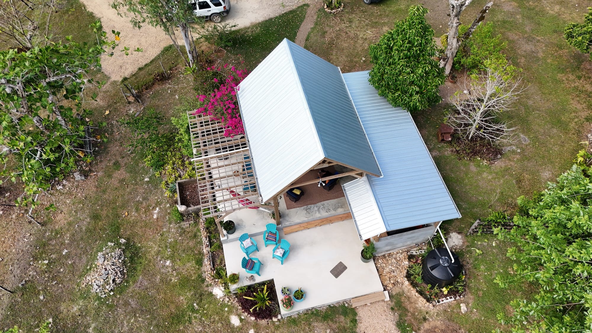 The Outdoor Terrace from the sky